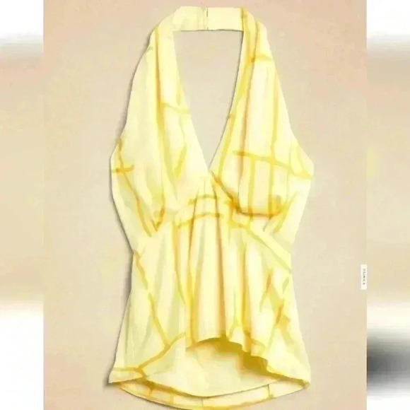 BANANA REPUBLIC PLEATED HALTER TOP - Picture 2 of 8